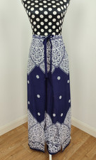 PANTALONE THAI 'WRAP', blu e