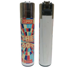 ACCENDINO CLIPPER GAS RICARICABILE DA COLLEZIONE VINTAGE ANNI 60 SPIRALE POP ART