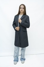 Cappotto donna Talco misto lana - Made in Italy - Taglia S (etichetta 44) - lunghezza ginocchio