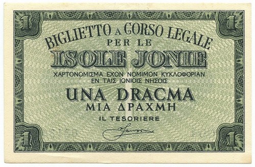 Dracma occupazione italiana - 1,