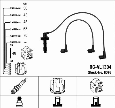 Kit cavo accensione adatto - accensione, a