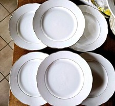 1950 Società Ceramica Italiana Laveno 6 Piatti Piani   Piatto Filo Oro 