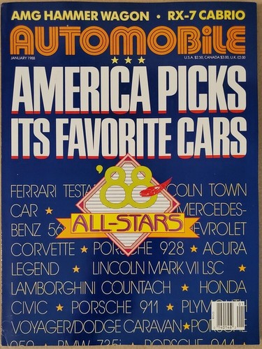 Automobile magazine 1988 - automobile,