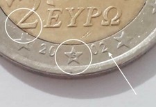 2 euro. Eypo 2002 - S Stella. Errori Conio.  Prezzo più basso di ebay. Leggi.