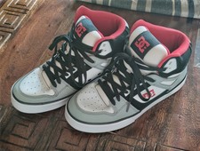 DC SHOES Puro Hightop Bianco Nero Rosso Numero 41 Perfette Indossate Per 5 Volte