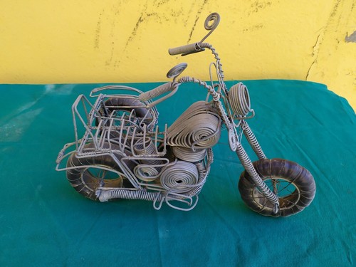 Modellino moto sidecar filo - in,