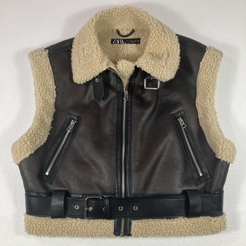Zara gilet donna marrone - zara,