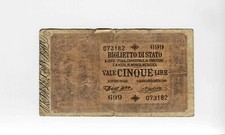 Banconota 5 Lire Effige Umberto I 25/10/1892
