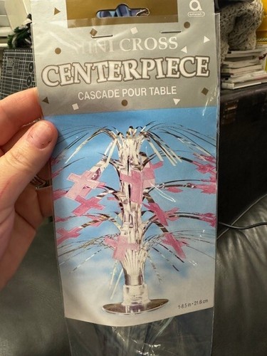Croci rosa metallizzato mini