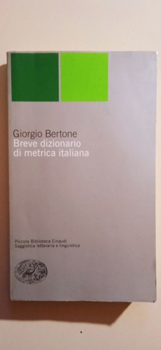 Breve dizionario metrica - dizionario, di