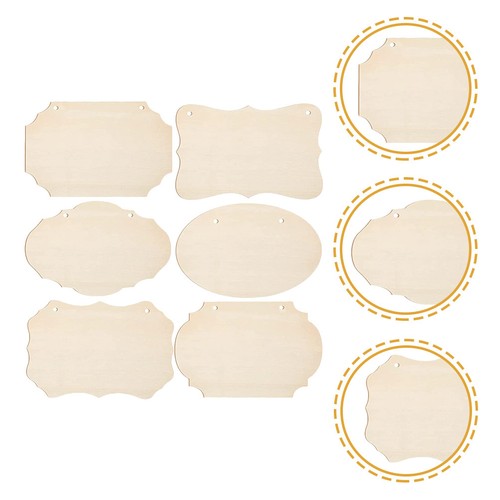 6pcs blank segnali legno - 6pcs,