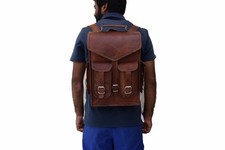 Zaino vintage in pelle 14"
