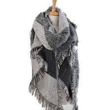 Echarpe Femme plaid frangée
