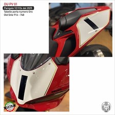 Adesivi tabelle portanumero 1 e oro cupolino coda Ducati Panigale V2/V2S 2025