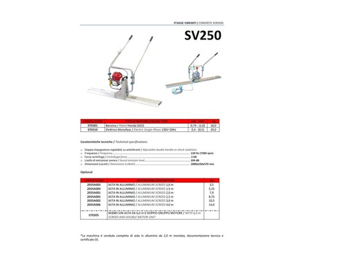 Staggia vibrante maker sv250 - staggia,