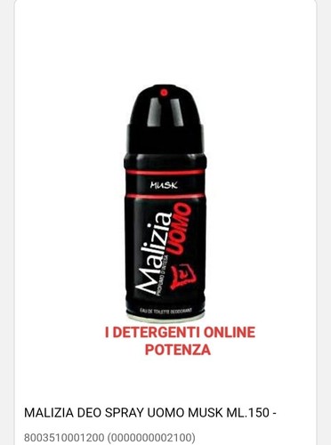 Malizia uomo deodorante spray - uomo,