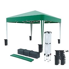 Gazebo pieghevole impermeabile 3x3 M con 4 sacche pesi sacca trasporto verde