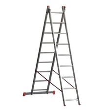 Scala TRASFORMABILE a sfilo alluminio MARCHETTI 2 elementi tronchi 11+11 5,40 m