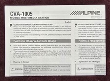 Alpine CVA-1005 Manuale di installazione pieghevole in inglese, francese e spagnolo