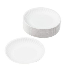  50 Pcs Piatti Di Carta Bianchi Piattini Vassoi Verniciatura Sfusi