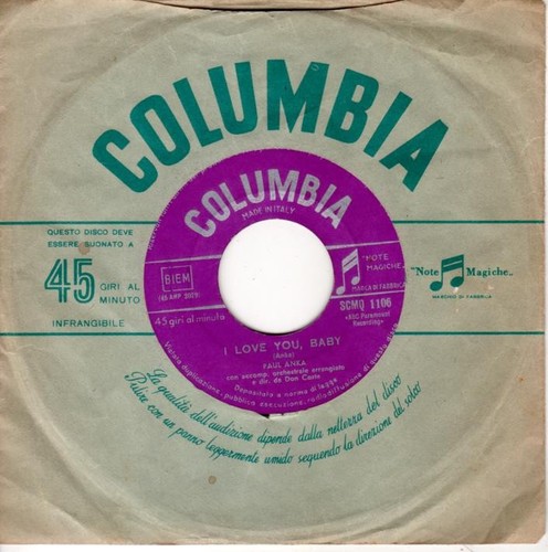 Paul anka love you baby - anka, i