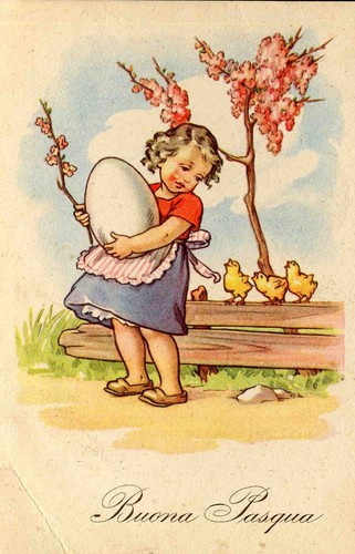 Cartolina buona pasqua - cartolina, croce