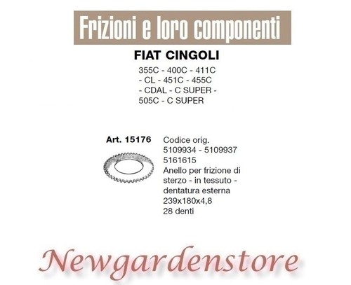 Anello frizione sterzo 15176