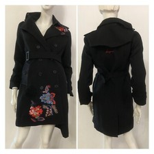 DESIGUAL Cappotto nero fiori