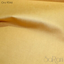 Tessuto Ecopelle Semi Lucida Rigata 1/2 metro Pelle Tappezzeria Letto Divano Oro