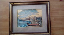 Quadro su foglia oro dipinto a