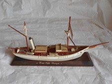 Vintage model boat masted - model,