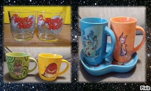 Set monster allergy mugs - monster,