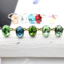 Anello Cocktail Con Cristalli