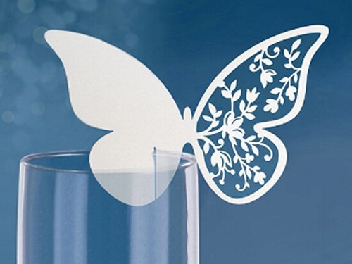 Segnaposto farfalla bianco - segnaposto,