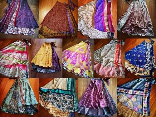 Pezzi vintage seta sari - pezzi,