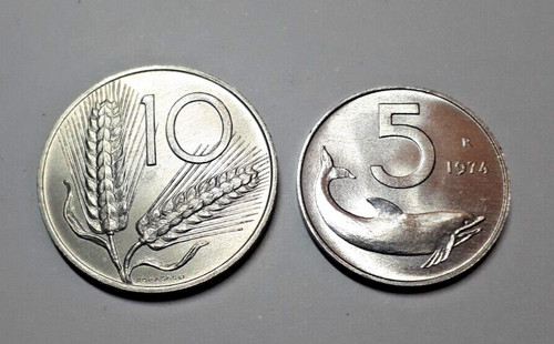 Monete lire e 10 - lire,