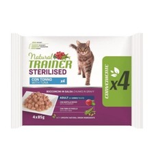 Trainer Gatto Sterilizzato al Tonno Flowpack 4 Bustine da 85 g cad. Umido Gatti