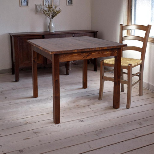 Tavolo legno massello 90x90 - in,