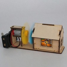 Mini Generatori di Motori per Turbine Eoliche Fai-da-te in Legno per Ragazze E