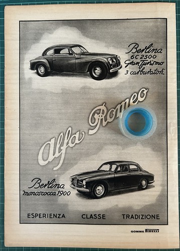 Rara pubblicità alfa romeo - rara,