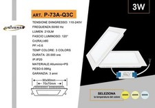 10PZ FARETTO PANNELLO LED DA