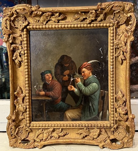 Antico dipinto olio olandese