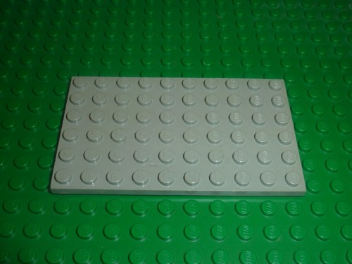 Lego plaque oldgray 6x10 - oldgray, ref