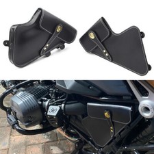Borsa attrezzi lato telaio manutenzione motore retrò in pelle adatta BMW RnineT nera