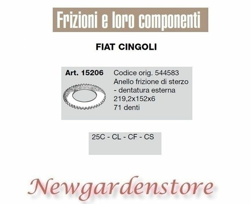 Anello frizione sterzo 15206