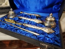 antico calamaio da viaggio argento murano smalti policromi XIX secolo certificat