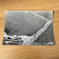 CARTOLINA IN BIANCO E NERO VINTAGE SAN FELICE CIRCEO - PORTO IN COSTRUZIONE