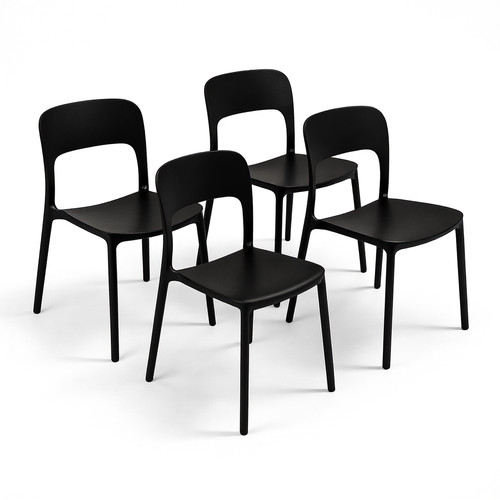 Set sedie pvc impilabili - di, 4