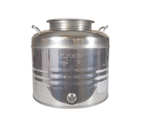 Fusto inox per - , graffato