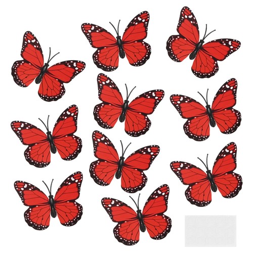 Adesivi farfalle 10 pezzi - 3d,